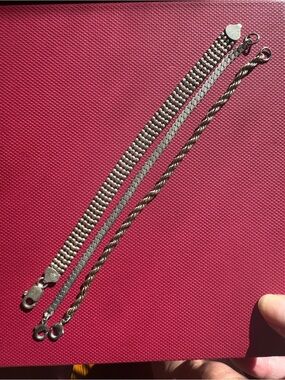 Set of 3 Silver Bracelets